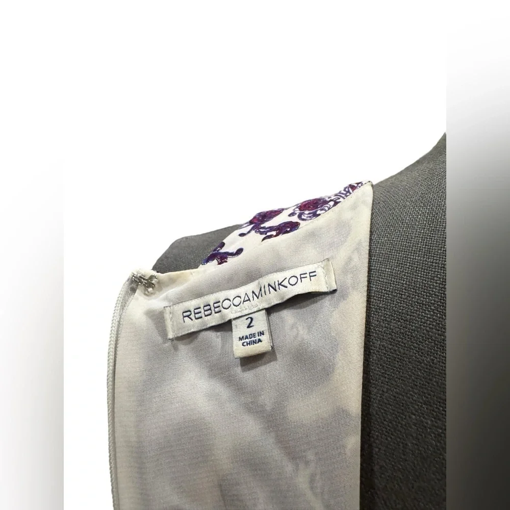 Rebecca Minkoff Silk Sheath Dress Cream Pink Purple 2